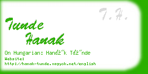 tunde hanak business card